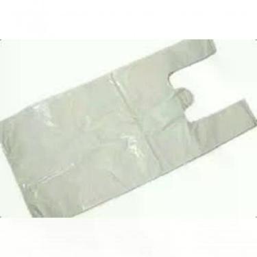 Imagem de Sacola Plástica Reciclada Sacolas Plasticas Branca Reforçada 5 kg 35x45 Alta Resistência Creme Higipack