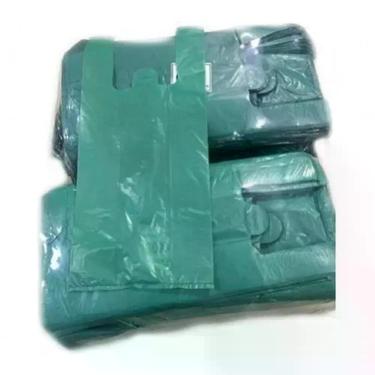 Imagem de Sacola Plástica Reciclada 35x45 5KG para Compras Reforçada em Polietileno Recuperado Azul, Verde, Marrom Higipack