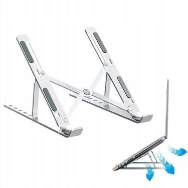 Imagem de Base Portátil Para Notebook Articulada Prateada E Ajustável - Compacto