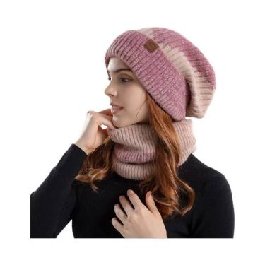 Imagem de Conjunto De Inverno Com Gorro De Lã Quente E Cachecol De Veludo Xinbao