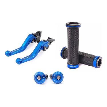 Imagem de Kit Manete Manopla Peso Tampa Ninja 250 300 400 Z400 Z300 - Stark Race