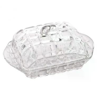 Imagem de Manteigueira De Cristal Tampa Transparente Retangular Lyor