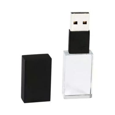 Imagem de Pen Drive USB De Cristal Dourado 128GB 64GB 32GB 16GB, Presente Criati