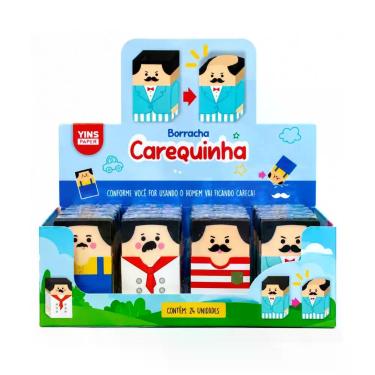Imagem de Caixa Com 24 Unidades Borrachas Carequinha Yins Paper