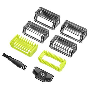 Imagem de YINKE Pente guia de protetores para Philips OneBlade e One Blade Pro Qp2520 Qp2530 Qp2620 Qp2630 Qp6510 Qp6520 Aparador de pelos de rosto e pele corporal Kit de substituição para aparador