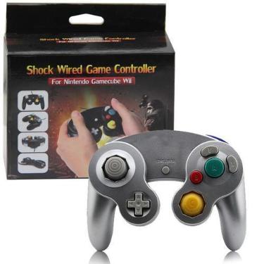 Imagem de Controle Para Game Cube Nintendo Wii/U Switch Computador Prata - TechB