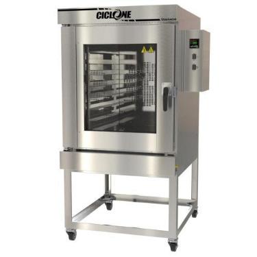 Imagem de Forno Turbo A Gás Venâncio Ciclone 8 Esteiras Interior e Exterior Inox
