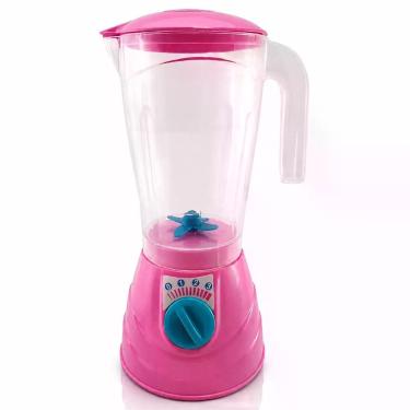 Imagem de Mini Liquidificador de Brinquedo Play Toys Faz de Conta com Botão Giratório Rosa Draik