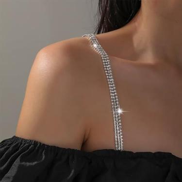 Imagem de Sutiã com strass antiderrapante, alças ajustáveis, corrente de cristal, acessórios de joias, moda de verão, Medium, latão, Sem Pedra Preciosa