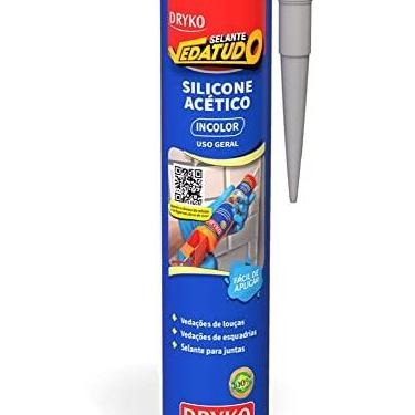 Imagem de Adesivo Silicone Acetico Transparente DRYKO 260G Vedatudo