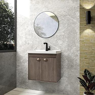 Imagem de RIVERZZA Gabinete Armario para Banheiro 100% MDF com Cuba - Siena Munique 50cm