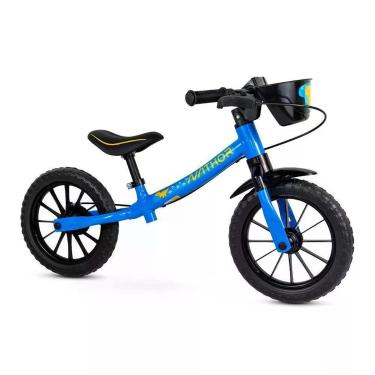 Imagem de Bicicleta Equilibrio Infantil sem Pedal Mod 5 Bike Balance Aro 12 2 a 3 Anos Freio a Tambor com Limitador de Giro Azul