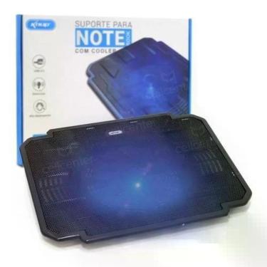 Imagem de Base Suporte Com Cooler Led Para Notebook Até 17 Iluminado Kp-9012 Preto