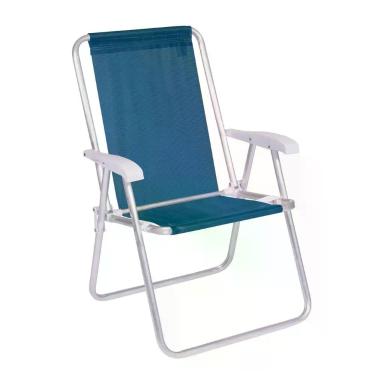Imagem de Cadeira Alta Conforto em Alumínio Azul Marinho - Mor