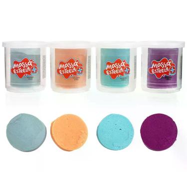 Imagem de Massinha De Modelar 4x Super Potes Coloridos Massa Estrela Brinquedo I