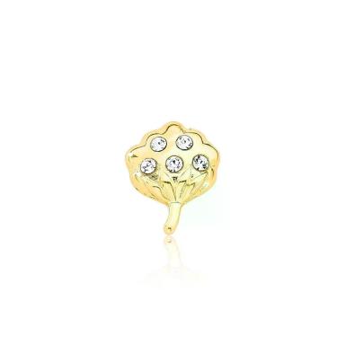 Imagem de Botton/ Broche Algodão Pequeno Revestido Em Ouro