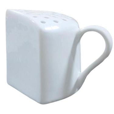 Imagem de Porta Queijo Ralado de Mesa - Porcelana Branca em Formato de Queijo - 
