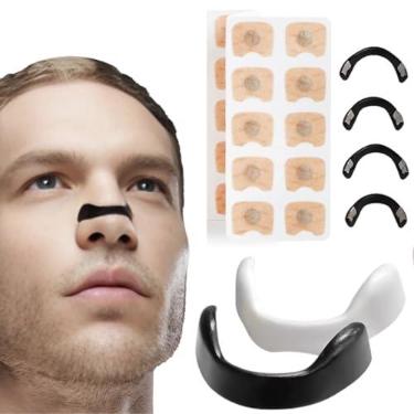 Imagem de Dilatador Nasal Magnético - Aumente a Entrada de Oxigênio, Reduza o Ronco, Melhore a Qualidade do Sono - Resistente ao Suor, Seguro para a Pele - Solução Extra Forte para Ronco (Preto)
