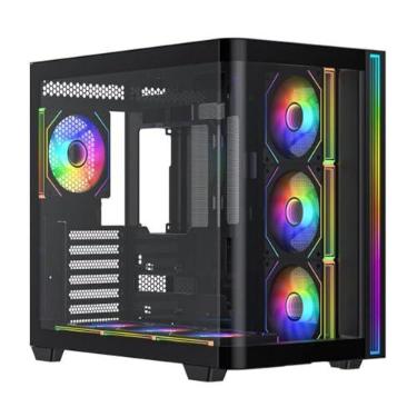 Imagem de Gabinete Gamer Primetek Infinity Vidro Curvo, 7 Fans Argb, Suporte Gpu