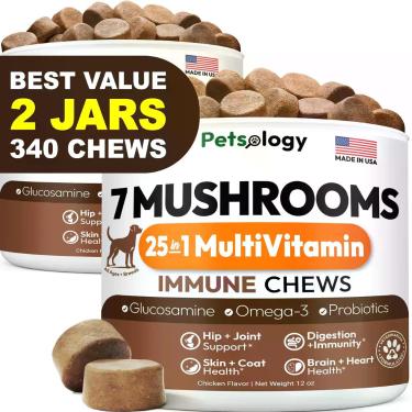 Imagem de Mastigáveis Petsology 340 Cogumelo Juba de Peru  Pacote com 2