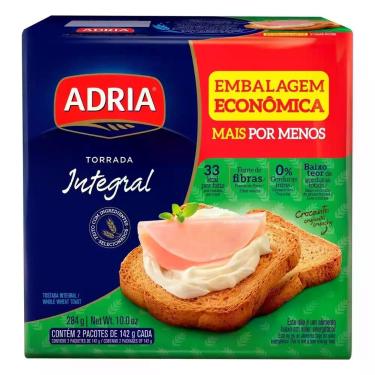 Imagem de Torrada Integral Adria Pacote 284g 2 Unidades Embalagem Econ