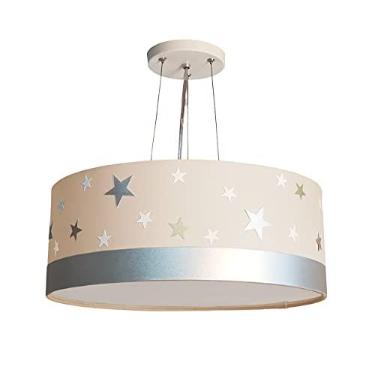 Imagem de Lustre Pendente Infantil Estrelas Cúpula 50x15 3E27 Cor: Crú