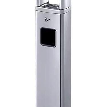 Imagem de Cinzeiro De Aço Inoxidável Estilo Piso Para Fumar Cinzeiro Cinzeiros Destacáveis Criativos Suporte De Cinzas De Pátio Para Interior Ou Exterior, Silver, 99.5X22X18CM