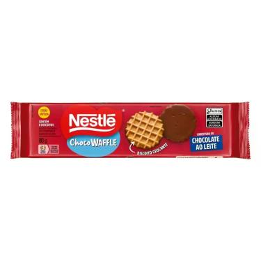 Imagem de Biscoito Nestlé Choco Waffle Crocante com Cobertura de Chocolate ao Le
