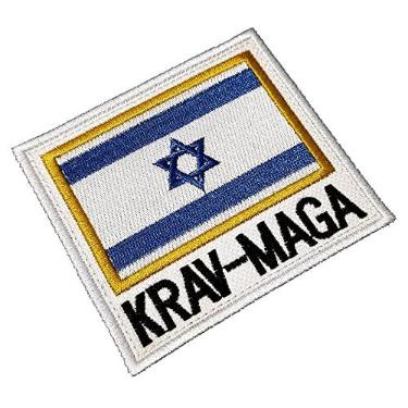 Imagem de AM0236T 01 Krav-Maga Bandeira de Israel Patch Bordado Para Kimono Calça