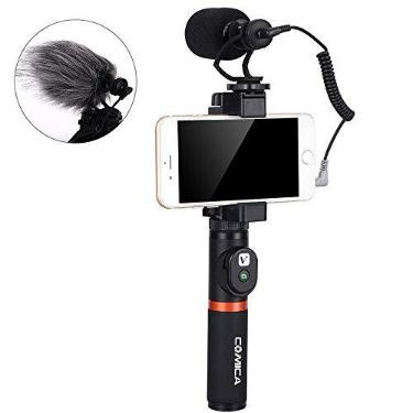 Imagem de Microfone Shotgun suporte de mão p smartphone VM10-K3 COMICA