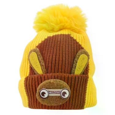 Imagem de Touca Gorro Infantil Amarela Coelhinho Tamanho único