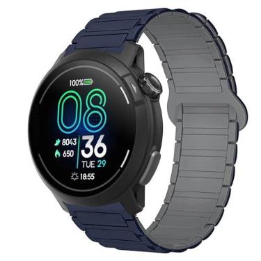 Imagem de Compatível com pulseiras COROS PACE Pro, pulseira magnética esportiva de silicone magnético com ímã forte compatível com smartwatch COROS PACE Pro / PACE 3 / APEX 2 Pro / APEX Pro / APEX 46 mm/APEX 2
