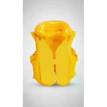 Imagem de Colete Salva-Vidas Inflável Piscina Mar Criança Amarelo - Congratulati