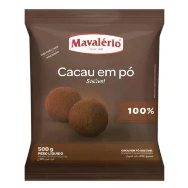 Imagem de Cacau Em Pó 100% Solúvel Para Confeitaria 500g Mavalério