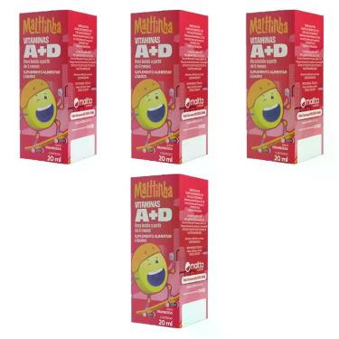 Imagem de Kit 4 Vitaminas A+D gotas 4x20ml Sabor Framboesa Malttinha Maltta, Fra