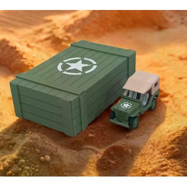 Imagem de Kit Jeep Willys Capota Caixa Miniatura Para Montar Plastimodelismo - F