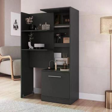 Imagem de Estante De Escritório Com Compartimento Oculto 1 Porta Multimóveis Cr25349 Grafite