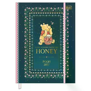 Imagem de Agenda Costurada Ursinho Pooh 2027 Honey - Tilibra - Tendtudo