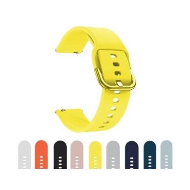 Imagem de Pulseira para Amazfit GTR 3/3 PRO / 2 / 2e / GTR 47mm / Pace/Stratos 1 2 3 / Mi Watch Color Silicone Modelo Sport (RS3 LS04, Amarelo)