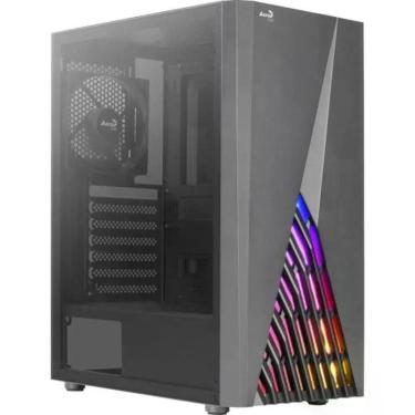 Imagem de Gabinete Gamer Aerocool Delta Preto Rgb Lateral Vidro