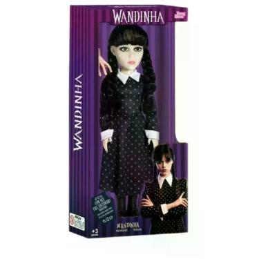 Imagem de Boneca Wandinha Addams + Mãozinha  Baby Brink, Preto, Família Adams