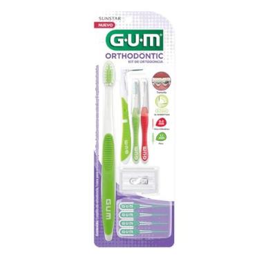 Imagem de Kit Ortodôntico GUM, Sortido, 4 Peças | Limpeza completa para aparelho ortodôntico