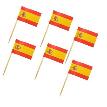 Imagem de Espeto Bandeira Espanha 50 Un Decoração Festas Buffet - Oriental