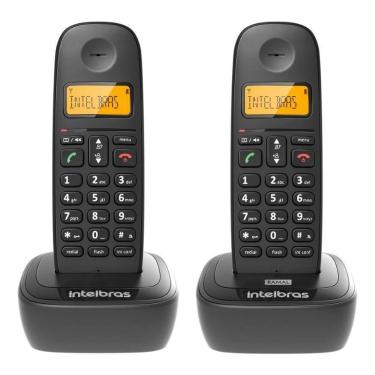 Imagem de Telefone sem fio ts 2512 preto com ramal incluso intelbras