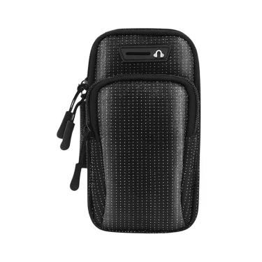 Imagem de Kit 02 Bolsas de Braço Esportiva Pochete de Braço Material Durável de Alta Qualidade Preto Único