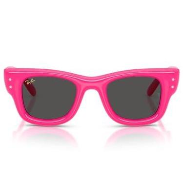 Imagem de Ray-Ban Óculos de sol RB4940B Wayfarer Puffer Blacked Out Collection by A$AP Rocky Square, rosa com strass/cinza escuro, 47 mm