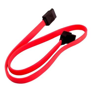 Imagem de Cabo SATA 45cm Vermelho para HD e SSD Conexao na Placa Mae Disco Rigid