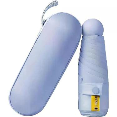 Imagem de Guarda Chuva Automático OEM Reforçado Contra Vento em Poliéster 100cm Azul Bebe com Proteção Solar UV Adulto
