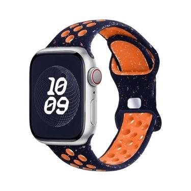 Imagem de Pulseira De Borracha Colorida Para Apple Watch Band 44mm 45mm 46mm 49m
