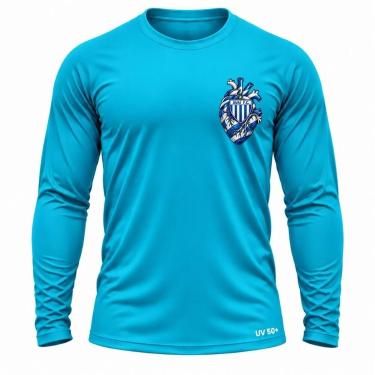 Imagem de Camisa Uv +50 Avaí Torcedor Coração cor:Azul TurquesaTamanho:G2, Azul 